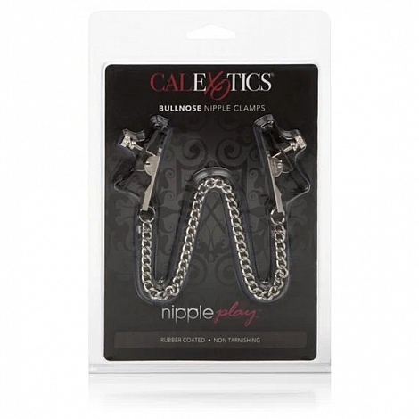 Зажимы-прищепки для сосков с цепочкой Nipple Play Bull Nose Nipple Jewelry