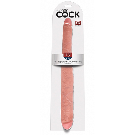 Фаллоимитатор реалистик двухголовый King Cock Tapered Double Dildo
