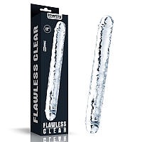 Двусторонний фаллоимитатор Flawless Clear Dildo, 30 см