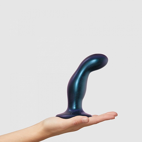 Фаллоимитатор синий металлик Strap-On-Me Dildo Plug Snaky, M