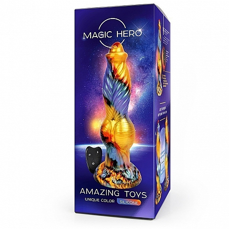 Вибромассажер с поступательным движением и пультом ДУ Magic Hero, 26 см