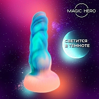 Фантазийный фаллоимитатор, светящийся в темноте, 20 см