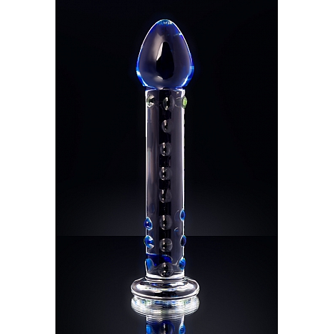 Нереалистичный стеклянный фаллоимитатор Sexus Glass, 18 см