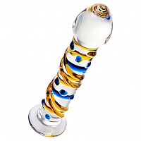 Нереалистичный стеклянный фаллоимитатор Sexus Glass, 17,5 см