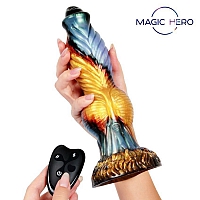 Вибромассажер с поступательным движением и пультом ДУ Magic Hero, 26 см