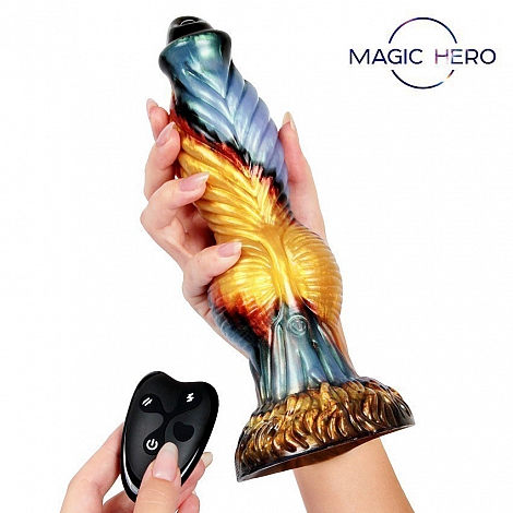 Вибромассажер с поступательным движением и пультом ДУ Magic Hero, 26 см