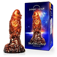 Фантазийный фаллоимитатор Magic Hero золотой, 22 см