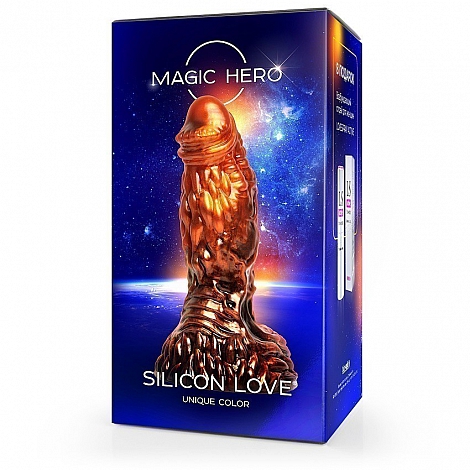 Фантазийный фаллоимитатор Magic Hero золотой, 22 см