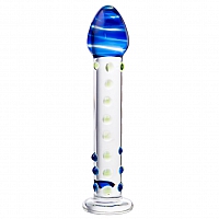 Нереалистичный стеклянный фаллоимитатор Sexus Glass, 18 см