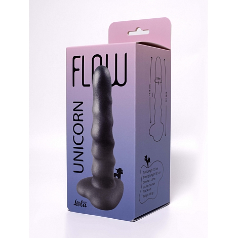 Нереалистичный дилдо Unicorn Black