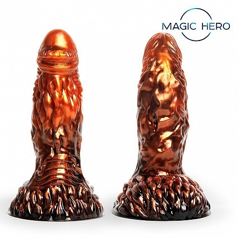 Фантазийный фаллоимитатор Magic Hero золотой, 22 см