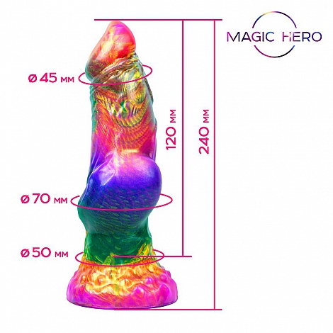 Фантазийный фаллоимитатор Magic Hero розовый, 24 см