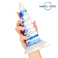 Фантазийный фаллоимитатор витой Magic Hero, 20 см