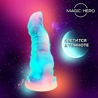 Фантазийный фаллоимитатор, светящийся в темноте, 20 см