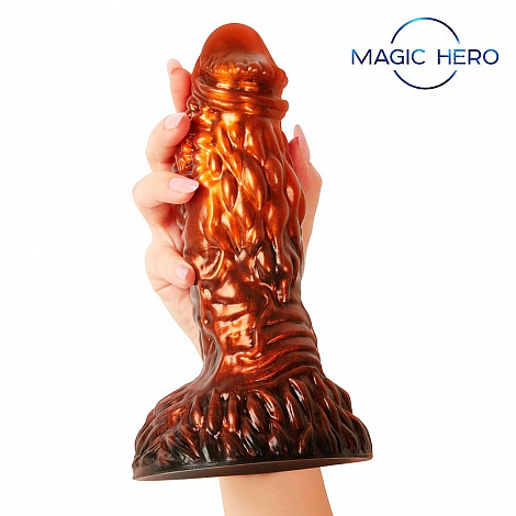 Фантазийный фаллоимитатор Magic Hero золотой, 22 см
