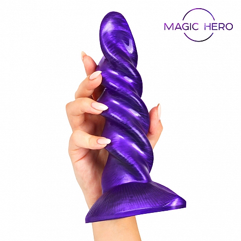 Фантазийный фаллоимитатор витой Magic Hero, 23 см