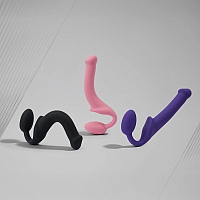 Гибкий страпон Strap-on-me Semi-Realiste BENDABLE ROSE, M