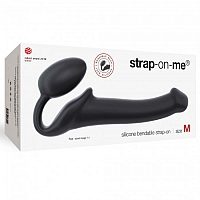 Гибкий страпон Strap-on-me Semi-Realistic black, М