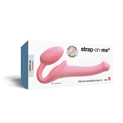 Гибкий страпон Strap-on-me Semi-Realiste BENDABLE ROSE, S