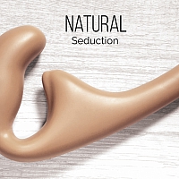 Безремневой анальный страпон Natural Seduction Beige