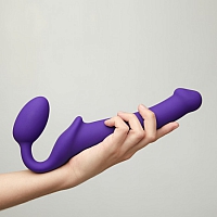 Гибкий страпон Strap-on-me Semi-Realistic purple, S