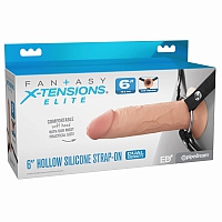 Страпон полый на ремнях Hollow Silicone Strap-ons 6