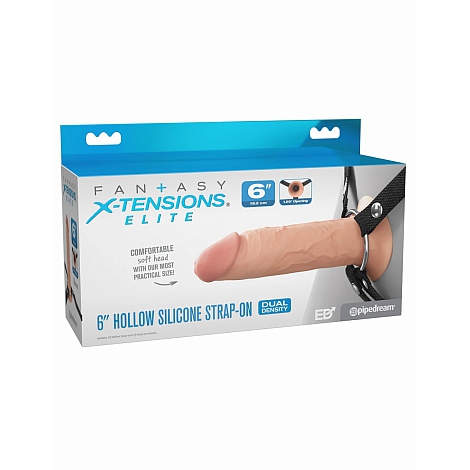 Страпон полый на ремнях Hollow Silicone Strap-ons 6