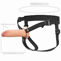 Страпон полый на ремнях Hollow Silicone Strap-ons 6