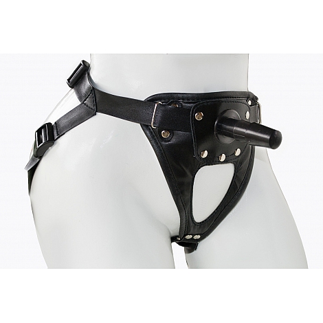 Кожаные трусики с насадкой Harness Ultra Realistic 6"