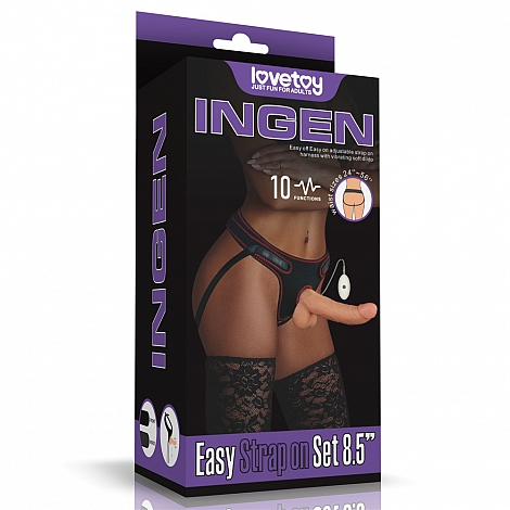 Трусики с вибро-насадкой Ingen Vibrating Easy Strapon Set 8.5"