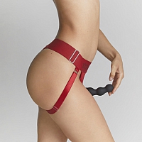 Трусики для страпона красные Strap-on-me Harnais Lingerie Unique