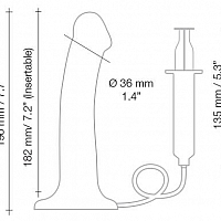 Фаллоимитатор Strap-On-Me Ejakulations Dildo Semi-Realistic Vanille, L