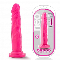 Фаллоимитатор на присоске розовый из мягкого ПВХ Neo Elite, 19 см