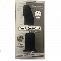 Фаллоимитатор черный на присоске из мягкого силикона SileXD Model 2, 19 см