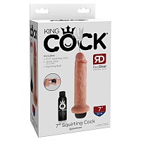 Фаллоимитатор с эффектом семяизвержения King Cock 7" Squirting Cock with Balls