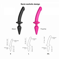 Фаллоимитатор Strap-On-Me Realistischer Dildo Switch Plug-In Black, L