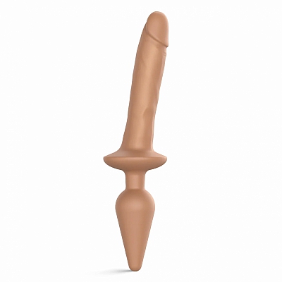 Фаллоимитатор Strap-On-Me Realistischer Dildo Switch Plug-In Caramel, L