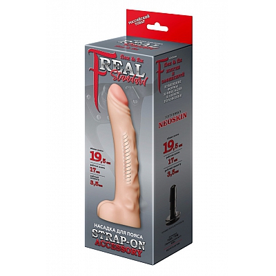 Насадка-фаллоимитатор Flex & Fix Real Standard, 17 см