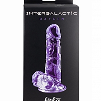 Прозрачный дилдо Intergalactic Oxygen Purple, 17,5 см