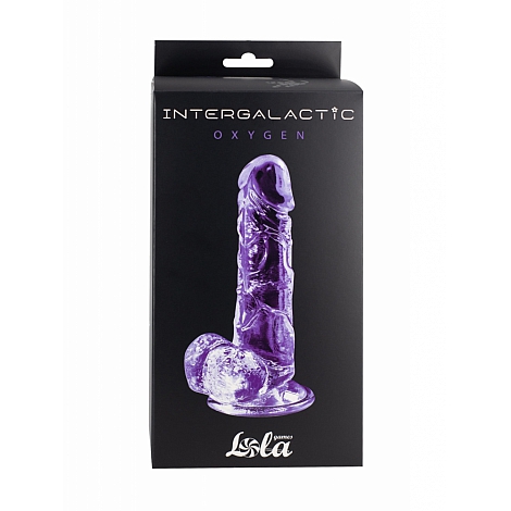 Прозрачный дилдо Intergalactic Oxygen Purple, 17,5 см