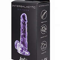 Прозрачный дилдо Intergalactic Oxygen Purple, 17,5 см