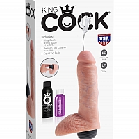 Фаллоимитатор с эффектом семяизвержения King Cock 8" Squirting Cock Balls