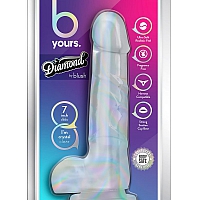 Фаллоимитатор прозрачный на присоске BYours Diamond Quartz Clear, 19 см