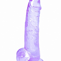 Прозрачный дилдо Intergalactic Rocket Purple, 19 см
