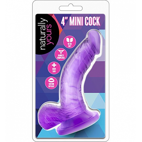 Фаллоимитатор фиолетовый на присоске Naturally Yours Mini Cock, 12 см