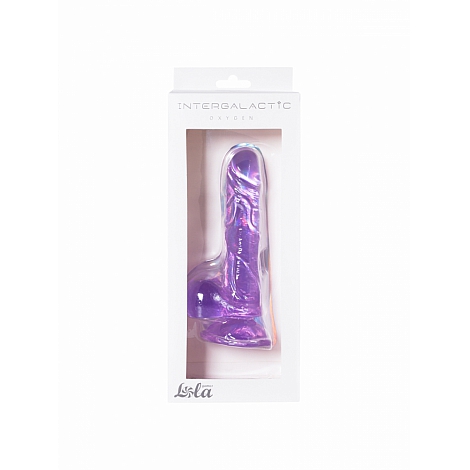 Прозрачный дилдо Intergalactic Oxygen Purple, 17,5 см