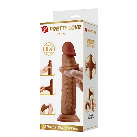 Фаллоимитатор с подвижной кожей Pretty Love Keon