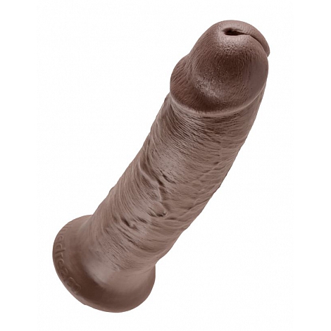 Фаллоимитатор-гигант на присоске коричневый King Cock 10" Cock Brown