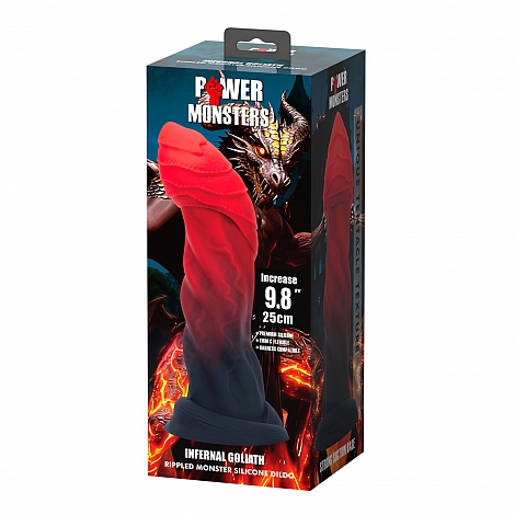 Фаллоимитатор на присоске Infernal Goliath серии Power Monsters, 25 см