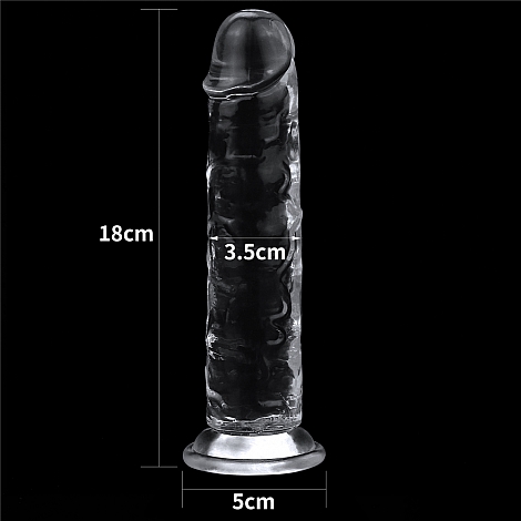 Фаллоимитатор прозрачный Flawless Clear Dildo, 18 см